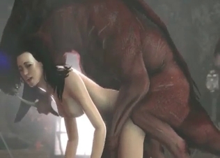Hardcore anal sex in the doggy pose with a horse