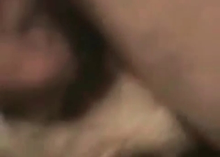 Male fucks with an animal in the doggy style pose