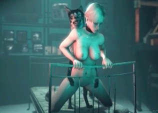 Busty blonde is getting drilled by her horny animal