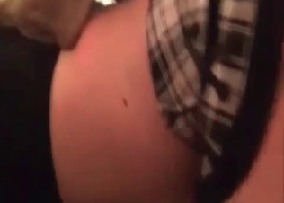 Nasty small dog is screwing her juicy wet holes