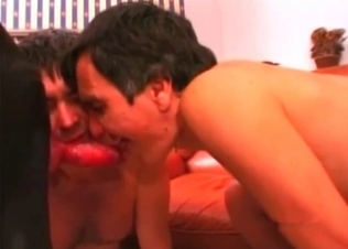 His wife's asshole is getting drilled by a doggy