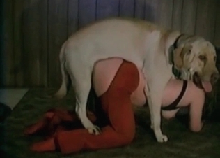 Big hunter is playing with a slender young babe