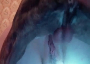 Spicy doggy is licking a truly juicy vagina