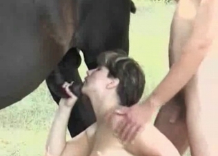 Dick of a horse shoots a big load