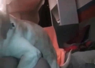 Ebony fucks in her ass with a dog