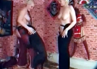 Tall blondes are fucking with a boxer
