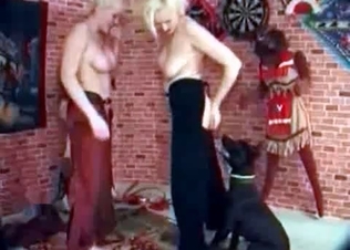 Tall blondes are fucking with a boxer