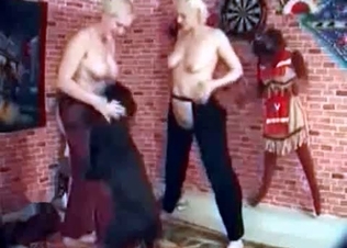 Tall blondes are fucking with a boxer