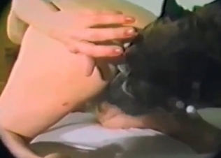 Dark boxer impales her small snatch