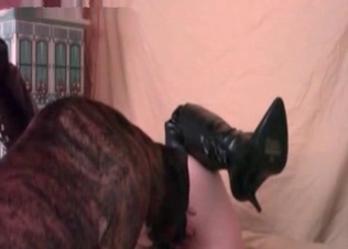 Filthy as hell babe and her animal