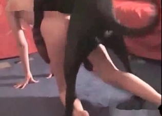 Awesome dog fucks a slutty blonde