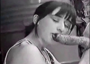 Long haired brunette suck a dog dick