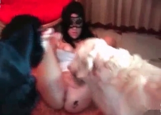 Crazy close-up sex with a hound