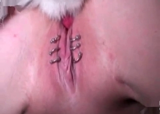 Pierced pussy and meaty doggy dick