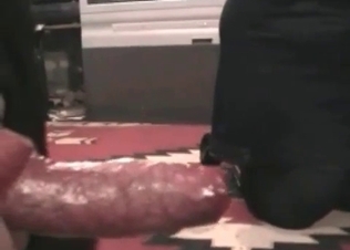 Awesome sperm from a doggy dick