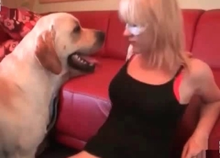 Dog hunter and a hot blonde slut
