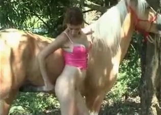 Small pony is being sucked so deep