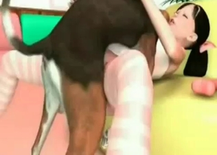 3D bestiality action with a Doberman