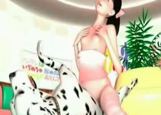 3D bestiality action with a Doberman
