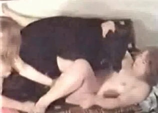 Dog licker is giving a cunnilingus