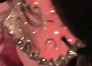 Masked zoophile is licking a dick