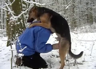 Gay zoophile enjoys zoo sex outdoors